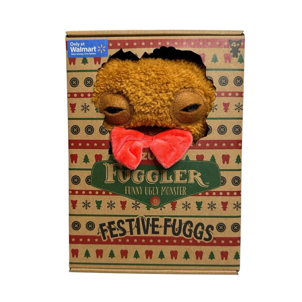 Fuggler Funny Ugly Monsters Plush Toy FESTIVE FUGGS Series Gingerbread Christmas